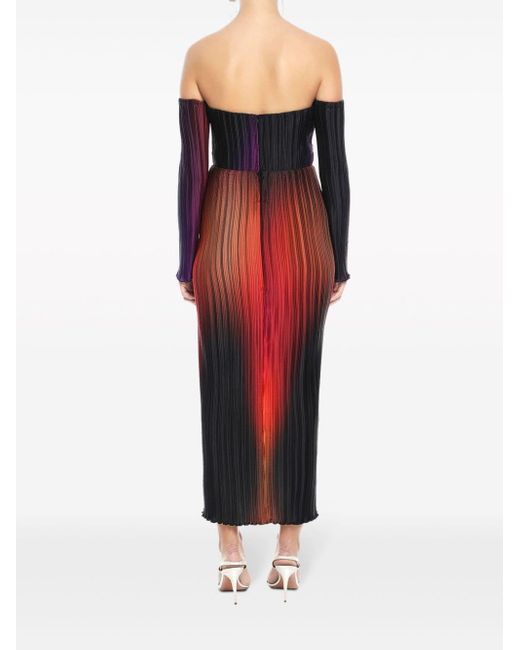 L'idée Red Gatsby Gradient-effect Gown