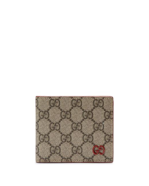 Portefeuille en toile GG à plaque logo Gucci pour homme en coloris Gray