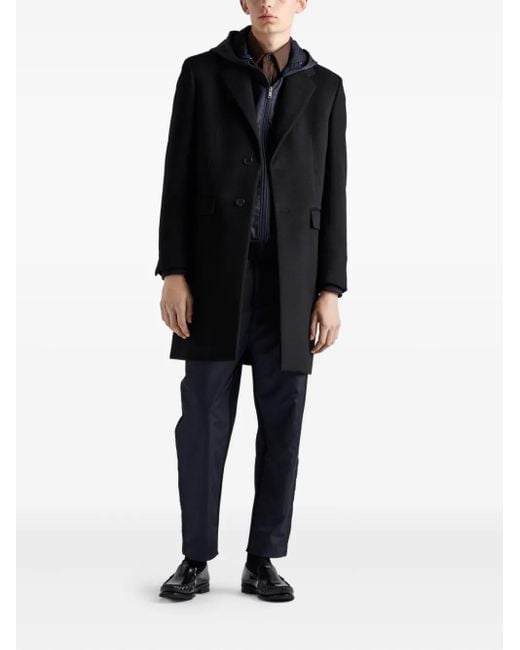 Prada Blue Drawstring-Hood Zip-Up Jacket for men