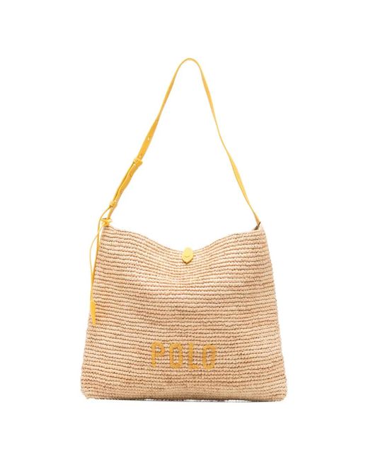 Polo Ralph Lauren Natural Raffia Tote Bag
