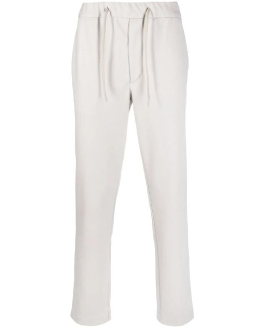 Herno White Drawstring Straight-Leg Trousers for men