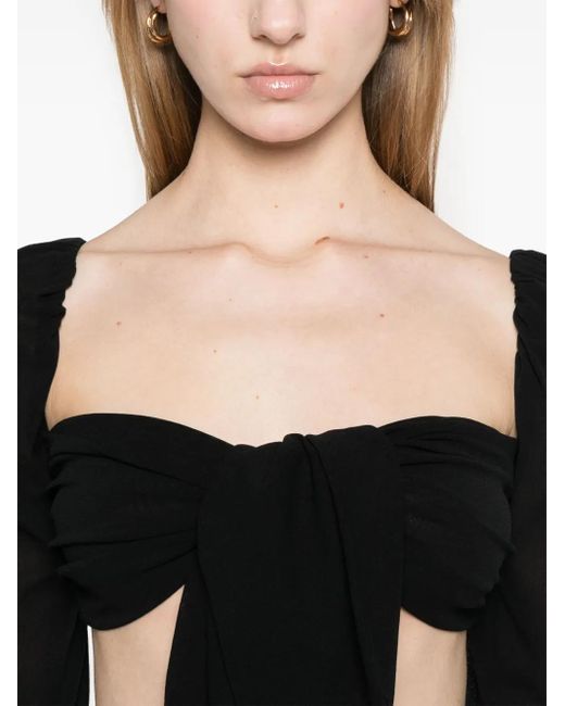 Philosophy Di Lorenzo Serafini Black Sweetheart-Neck Top