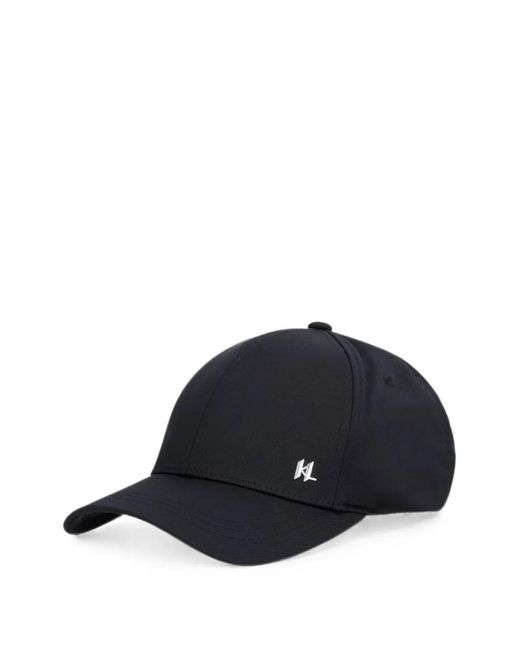 Karl Lagerfeld Blue Logo-Plaque Baseball Cap for men