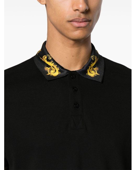 Versace Hemd mit Barocco-Details in Black für Herren