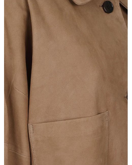 Arma Brown Leather Pocket Jacket