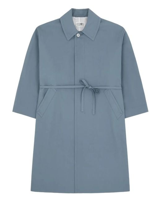 MM6 by Maison Margiela Blue Tie-Waist Coat