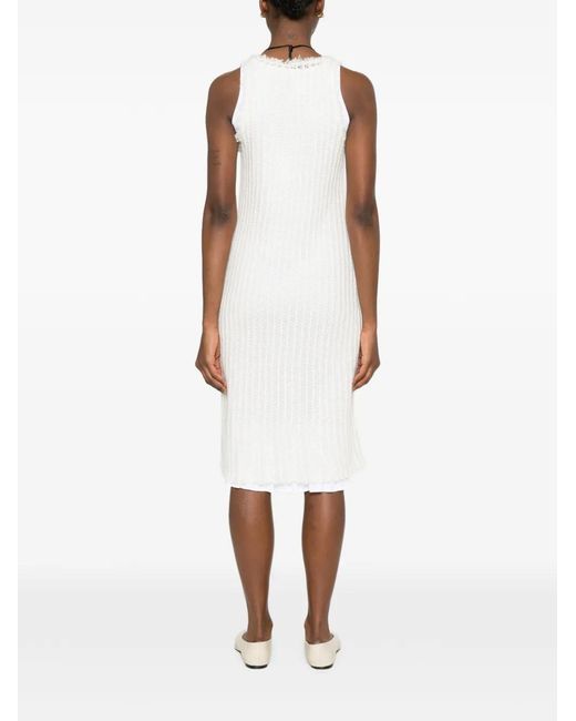 Totême  White Knit Tank Midi Dress