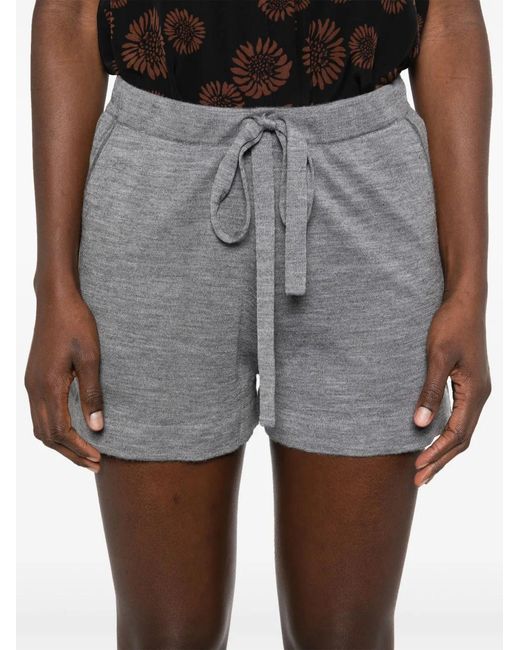 P.A.R.O.S.H. Gray Fine-Knit Shorts