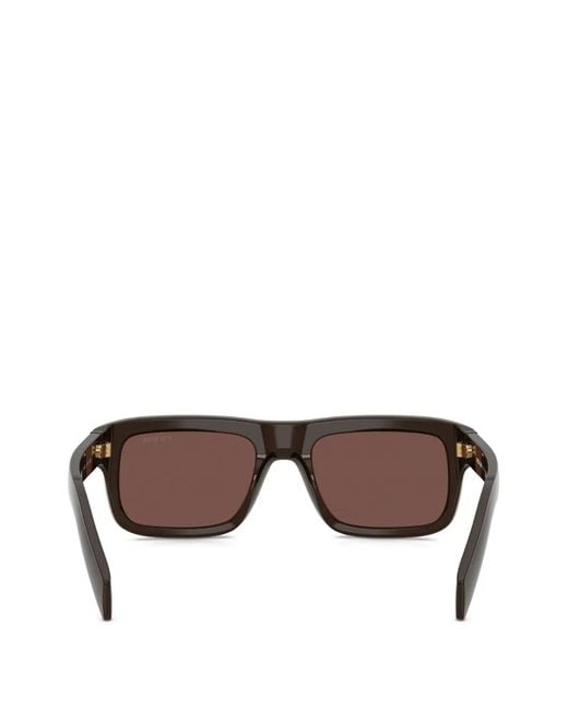 Prada Gray Logo-Detail Sunglasses for men