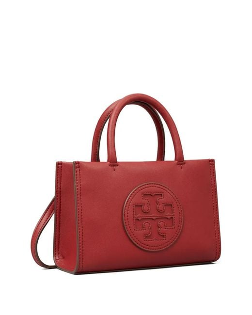 Tory Burch Red Mini Ella Bio Tote