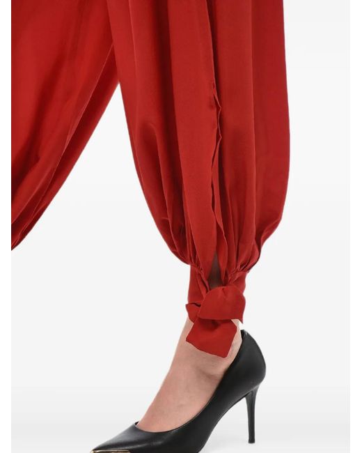 Stella McCartney Red Sophia Chiffon Balloon Pants