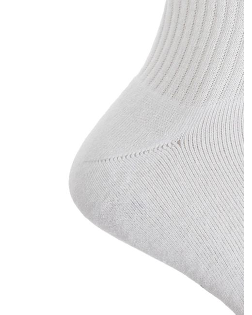 DSquared² White Ribbed Logo Socks for men