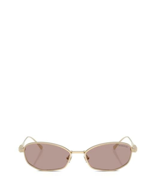 Swarovski Pink Rectangle-Frame Sunglasses