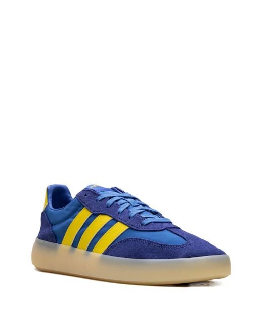 Adidas Blue Barreda Decode 3-Stripes Suede Sneakers for men