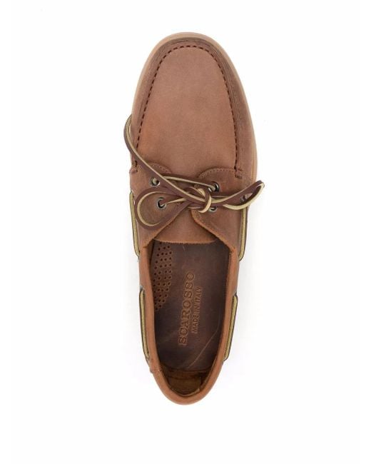 Scarosso Brown Jude Boat Shoes for men