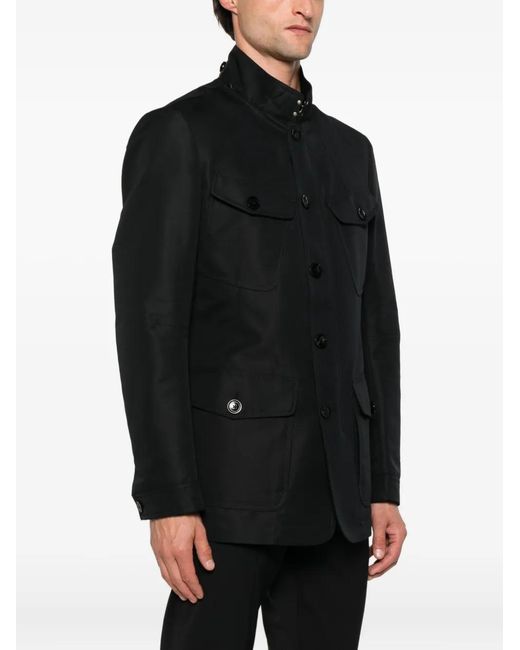 Tom Ford Black Flap-Pocket Jacket for men