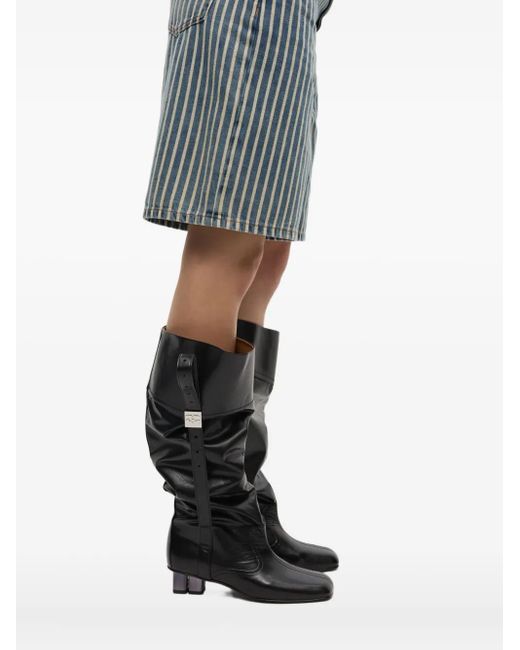 Ganni Black Heeled Boots 'Slouchy'