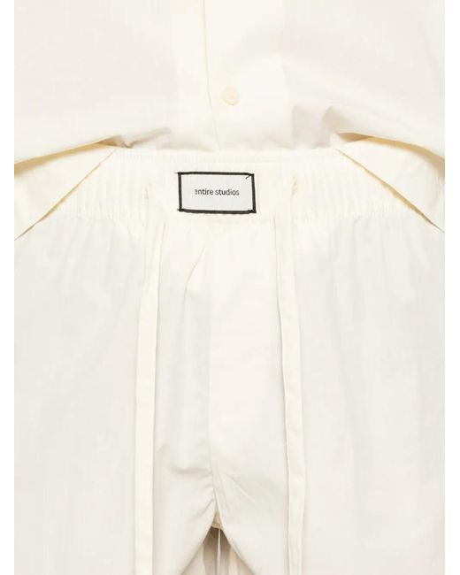 Entire studios White Drawstring Elasticated Shorts