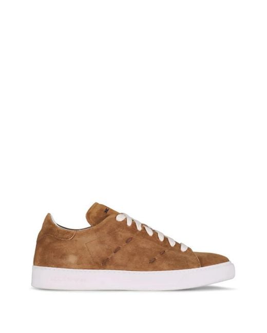 Kiton Brown Suede Sneakers for men