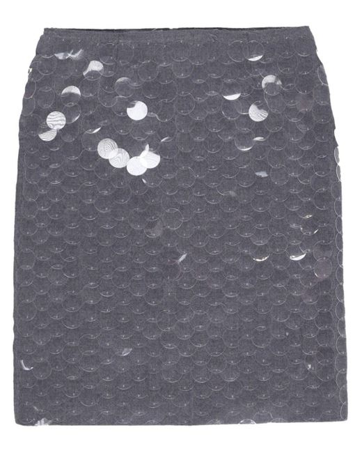 16Arlington Gray Delta Sequinned Midi Skirt