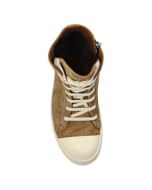 Rick Owens Brown Baskets Temple Zippées Et À Lacets for men