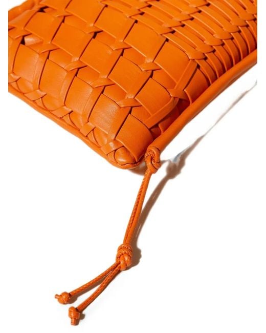 Hereu Orange Trena Woven-Pocket Cross Body Bag