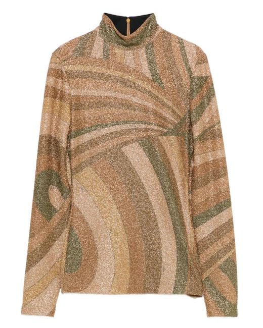 Emilio Pucci Brown Printed Top