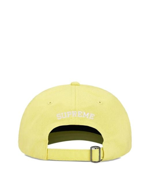 Supreme Yellow Splatter 6-Panel Baseball Cap for men