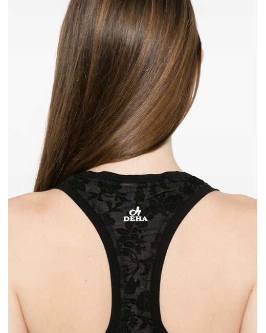 Deha Black Racer-Back Tank Top