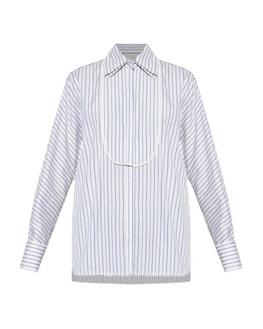 Lanvin White Gestreiftes Hemd