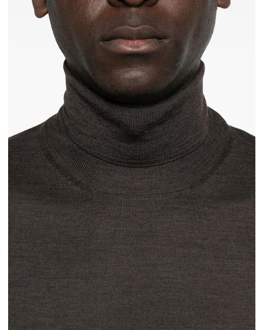 Corneliani Black Roll-Neck Sweater for men