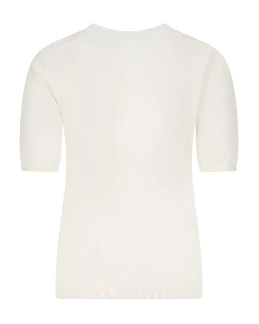 Max Mara White Gerico Short-Sleeve Top