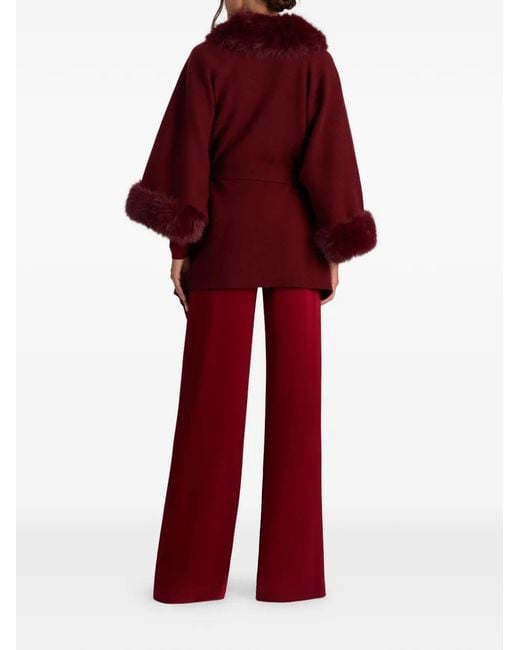 Alice + Olivia Red Joanne Wool Coat