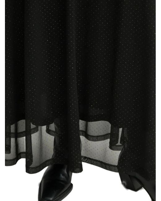 Bruuns Bazaar Black Glitter A-Line Maxi Skirt