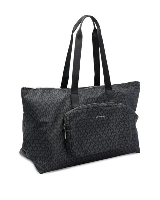 MICHAEL Michael Kors Black Logo-Plaque Tote Bag