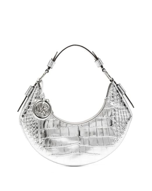 Michael Kors White Medium Koa Shoulder Bag