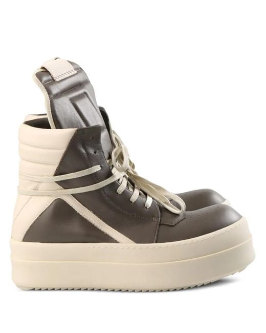 Rick Owens Natural Suede Hi-Top Sneakers for men