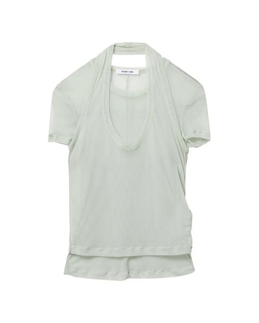 Helmut Lang Gray Short-Sleeved Top