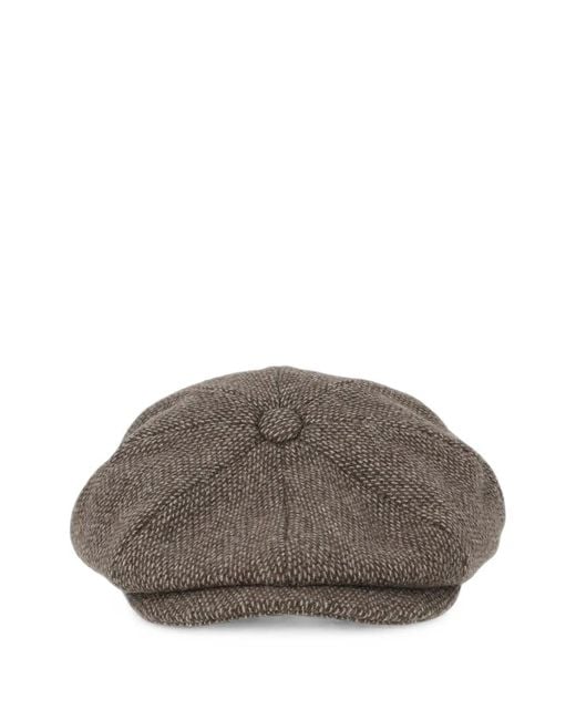 Barbour Gray Winston Baker Boy Cap for men