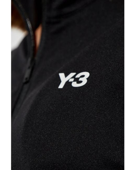Y-3 Blue Sweatshirt Featuring Front Zip Fastening