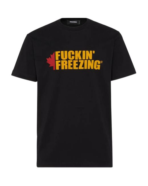 DSquared² Graphic Print T-Shirt in Black für Herren