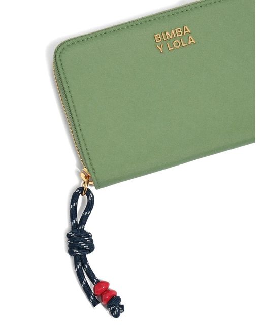 Bimba Y Lola Green Zip Wallet
