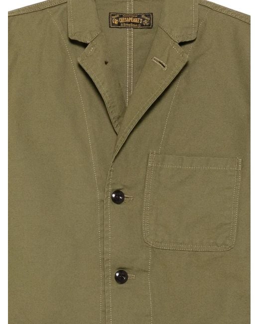 chesapeake's Green Notched-Lapels Patch-Pocket Jacket for men