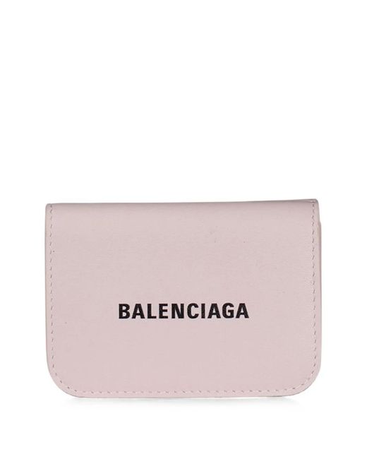 Balenciaga Pink Mini Logo-Print Wallet