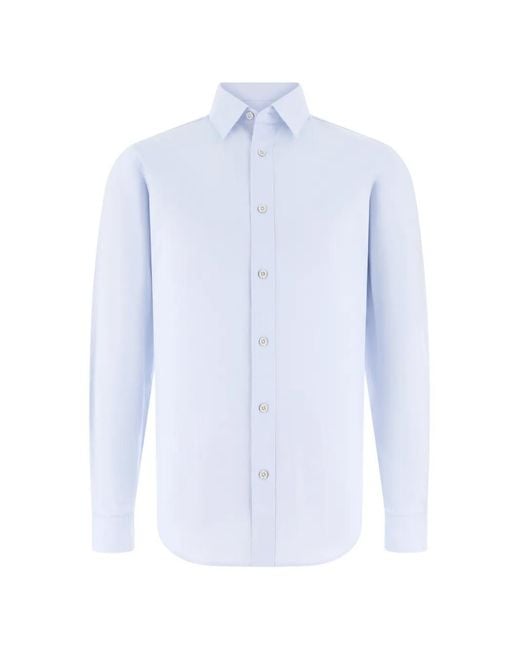 Boggi White Closed-Collar Shirt for men
