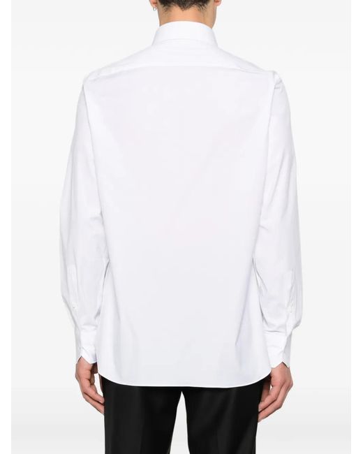 Zegna White Long-Sleeve Shirt for men