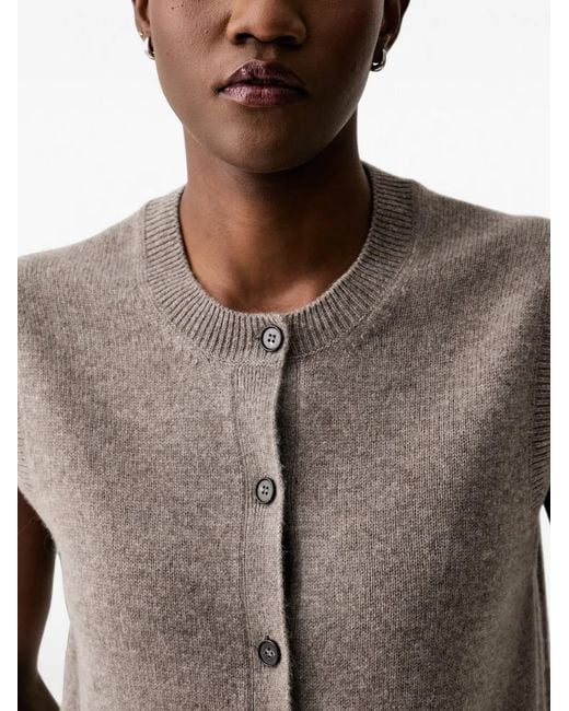 Marc O' Polo Blue Ribbed-Knit Sleeveless Vest