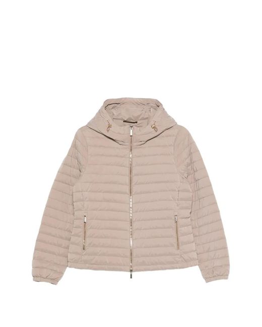 Moorer Natural Hooded Padded Jacket
