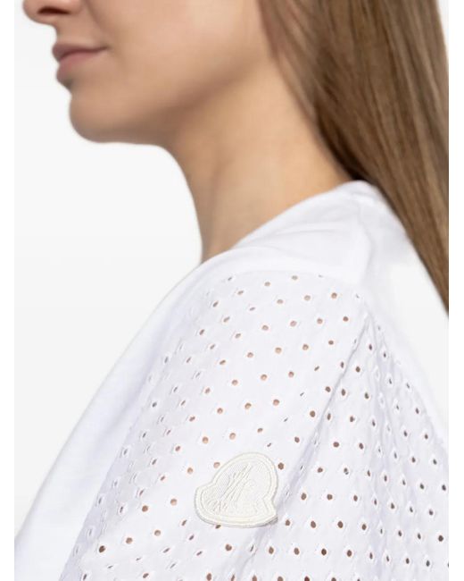 Moncler T-Shirt Met Ringlets in het White