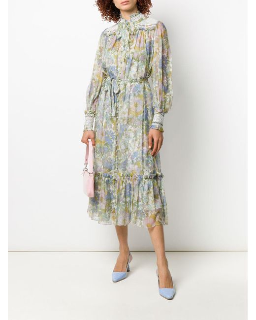zimmermann green floral dress